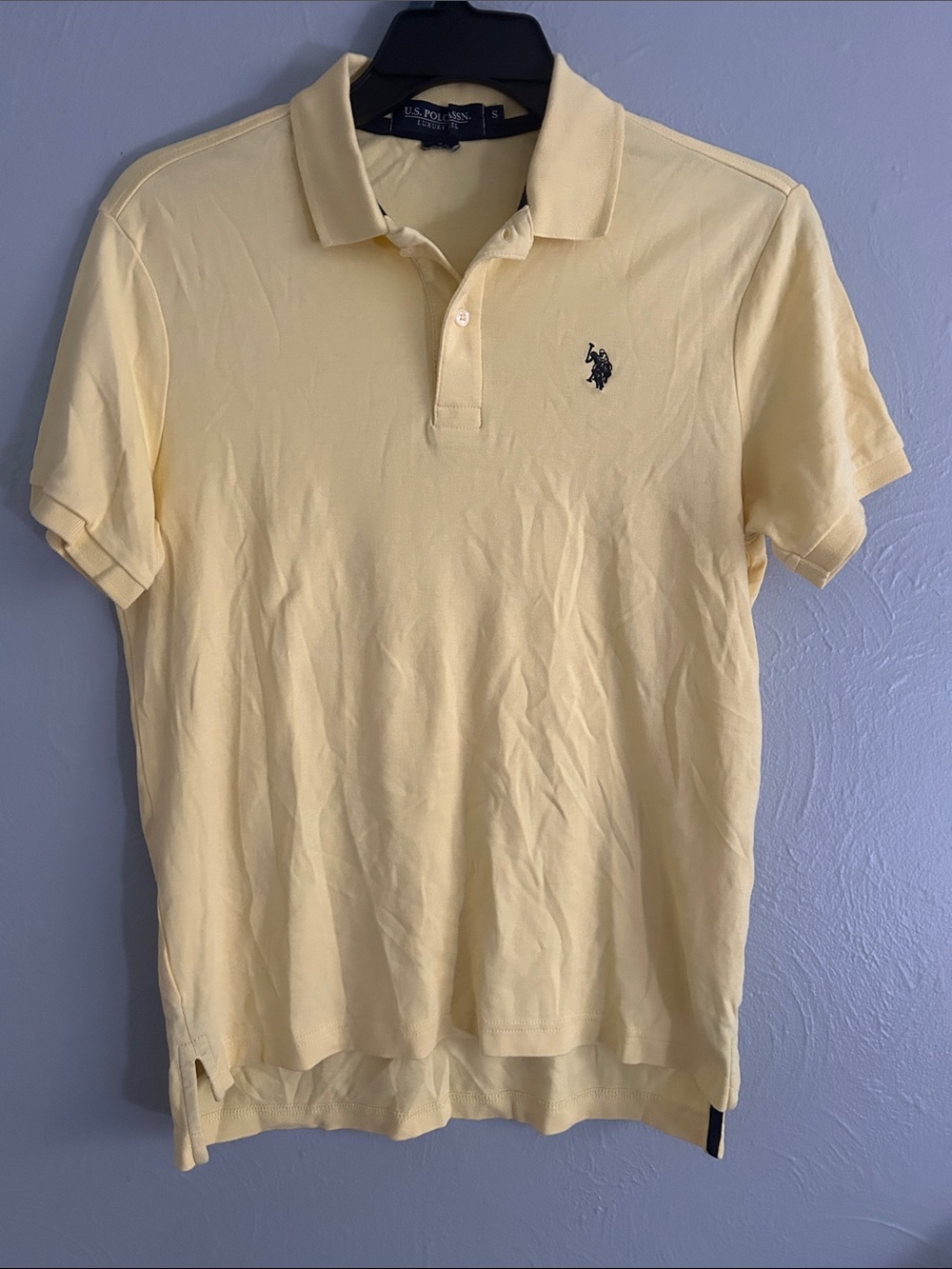 U.S. Polo Assn. Men’s Light Yellow Polo Shirt with Embroidered Logo